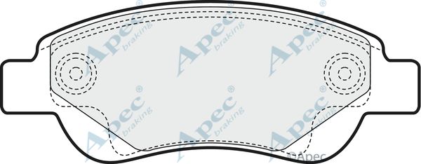 APEC BRAKING Комплект тормозных колодок, дисковый тормоз PAD1460